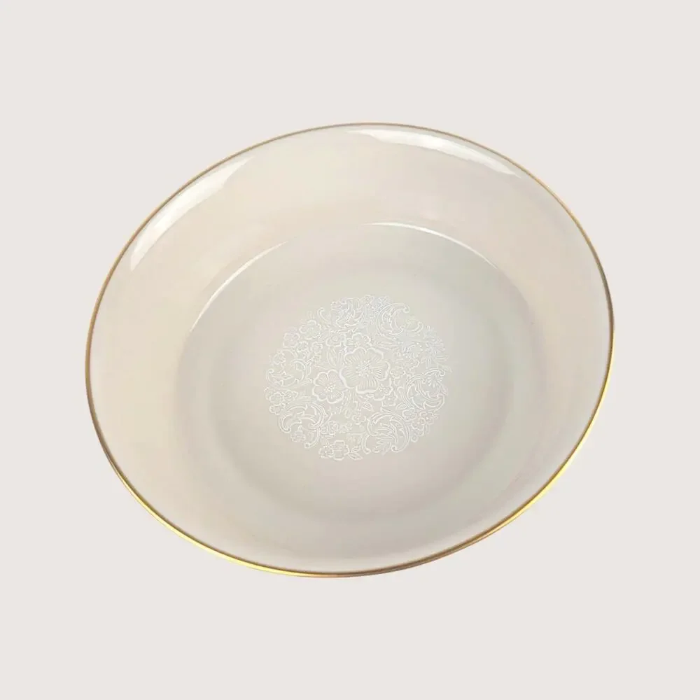 1980s Lenox Porcelain Floral Traditional Serving Bowl